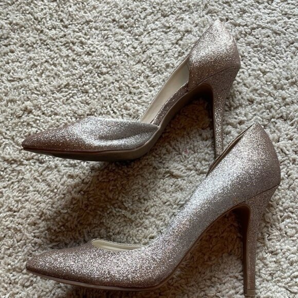 Juicy Couture size 10 silver/gold glitter heels - Picture 10 of 10